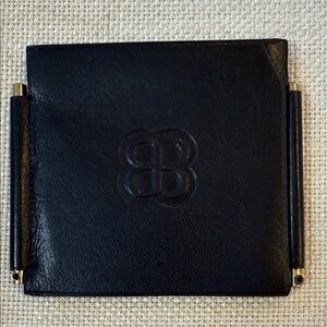 Balenciaga Black Leather Money Clip wallet